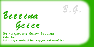 bettina geier business card